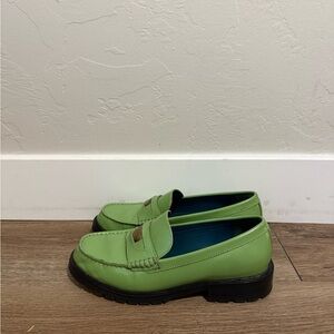 Free People Green Penny Loafers